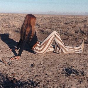 Striped bell bottoms / flares